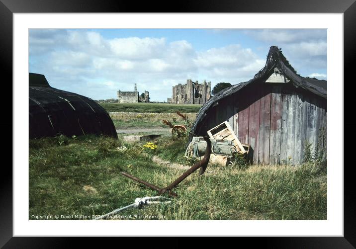 On Holy Island Framed Mounted Print by David Mather