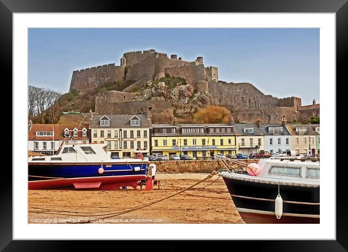 Mont Orgeuil Castle, Gorey Bay, Jersey, Channel Islands Framed Mounted Print by David Mather
