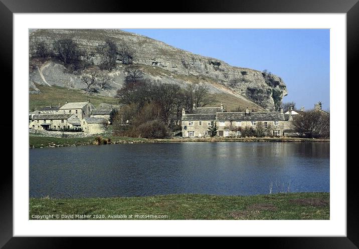 Kilnsey Crag, Wharfedale. Framed Mounted Print by David Mather