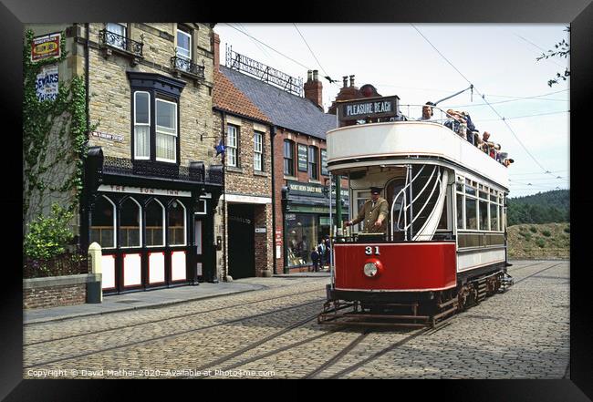 Tram ride at Beamish Open Air Museum Framed Print by David Mather