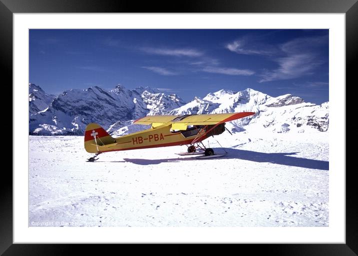 Fly Up, Ski Down. Framed Mounted Print by David Mather