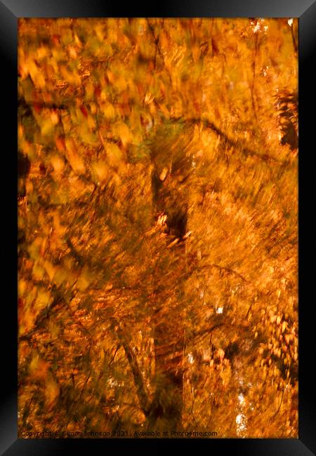 Autumn fire Framed Print by Simon Johnson