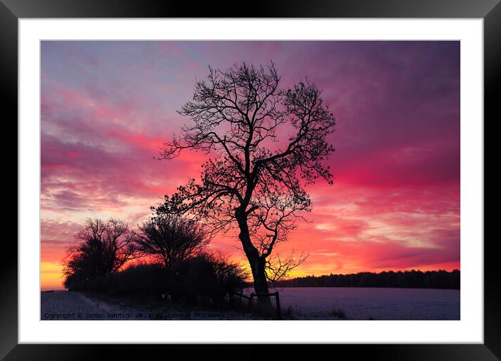 Cotswold sunrise Framed Mounted Print by Simon Johnson