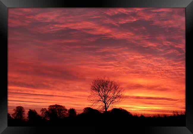 Cotswold Sunrise Framed Print by Simon Johnson