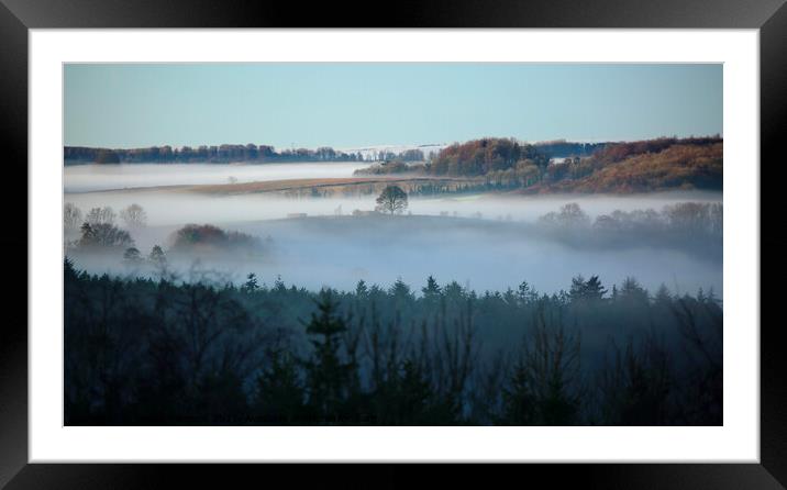 Cotswold cloud inversion Framed Mounted Print by Simon Johnson