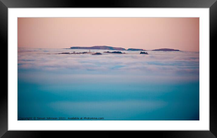 Cotswold Cloud inversion Framed Mounted Print by Simon Johnson