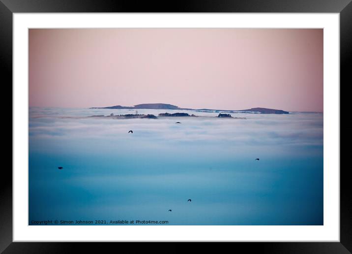 Cotswold Cloud Inversion Framed Mounted Print by Simon Johnson