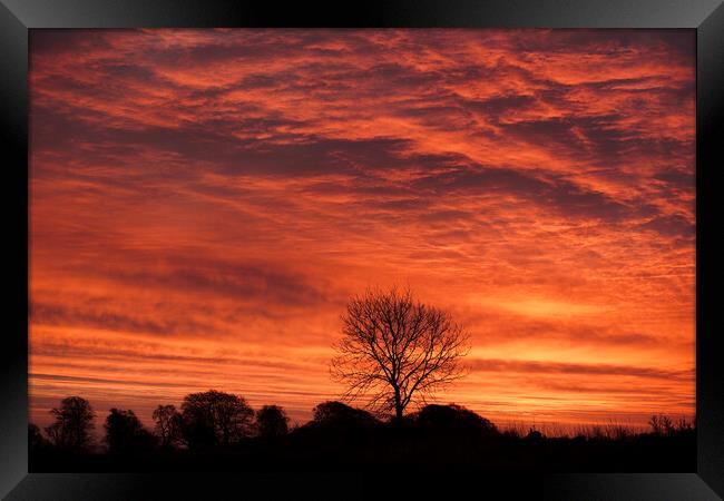 Cotswold  Sunrise Framed Print by Simon Johnson