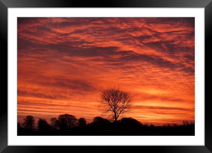 Cotswold  Sunrise Framed Mounted Print by Simon Johnson