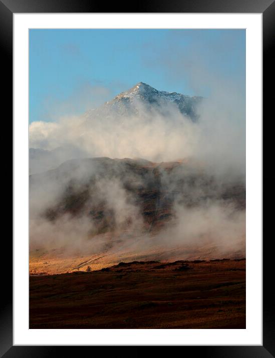  Snowdon through the mist Framed Mounted Print by Simon Johnson