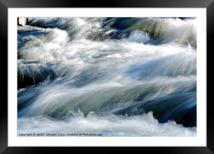 Wild Water Framed Mounted Print by Simon Johnson