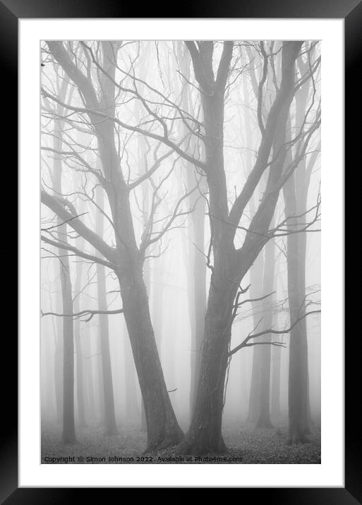 Tree symmetry Framed Mounted Print by Simon Johnson
