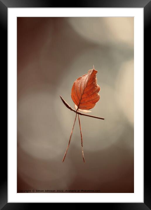 leaf man Framed Mounted Print by Simon Johnson
