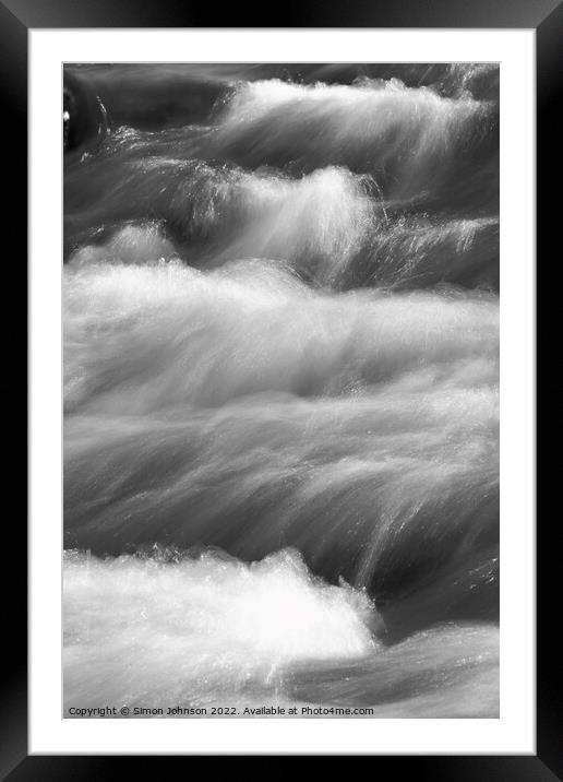 Wild water Framed Mounted Print by Simon Johnson