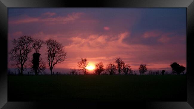 Sunrise Cotswolds Framed Print by Simon Johnson