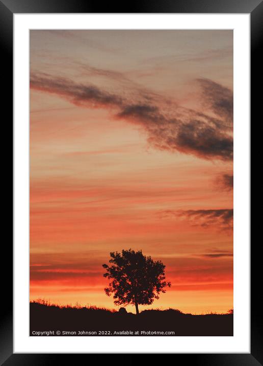 Cotswold sunrise  Framed Mounted Print by Simon Johnson