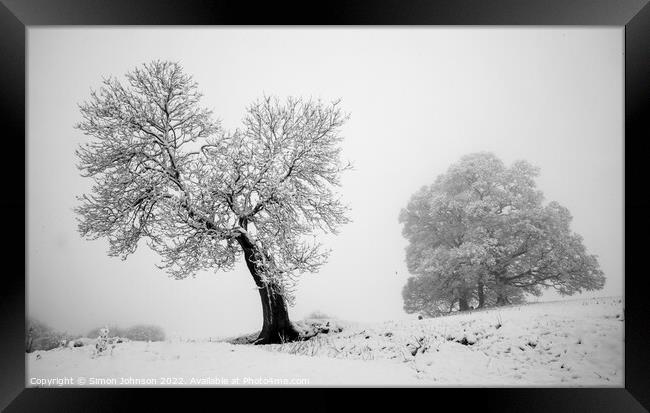 Snow scene Framed Print by Simon Johnson