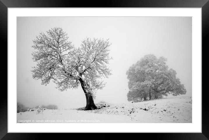 Snow scene Framed Mounted Print by Simon Johnson