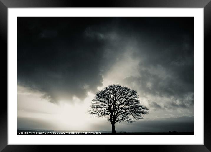 Approaching storm  Framed Mounted Print by Simon Johnson