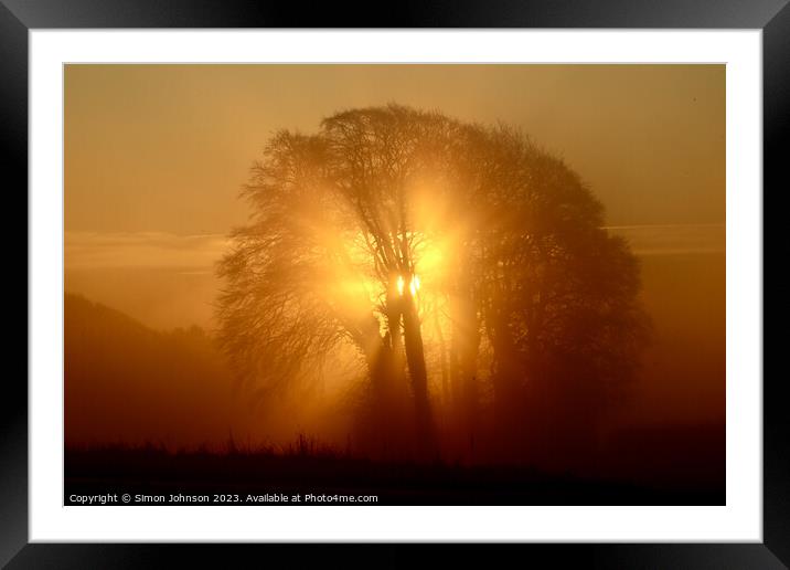 Cotswold Sunrise  Framed Mounted Print by Simon Johnson
