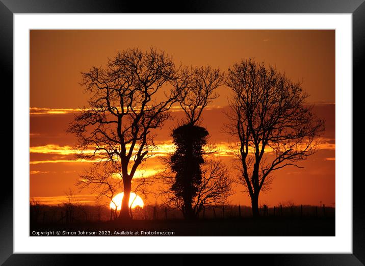 Sunrise  Framed Mounted Print by Simon Johnson