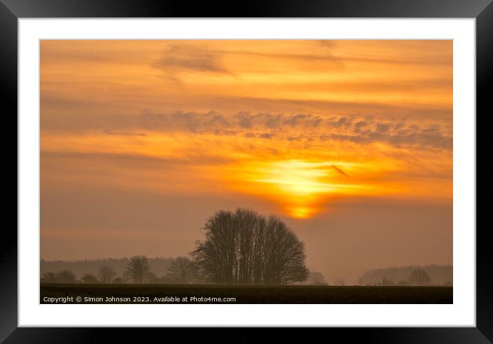Sunrise  Framed Mounted Print by Simon Johnson