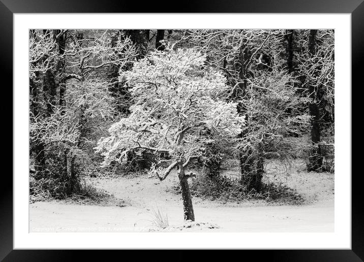 March snow Framed Mounted Print by Simon Johnson