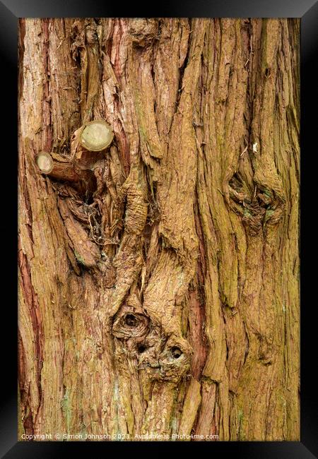 Tree bark Framed Print by Simon Johnson