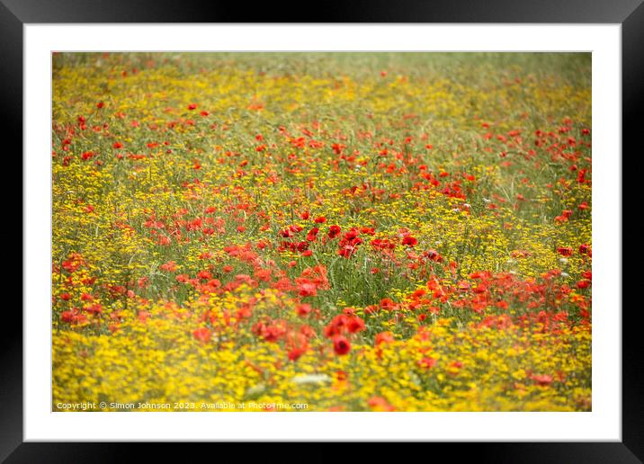 Outdoor field Framed Mounted Print by Simon Johnson