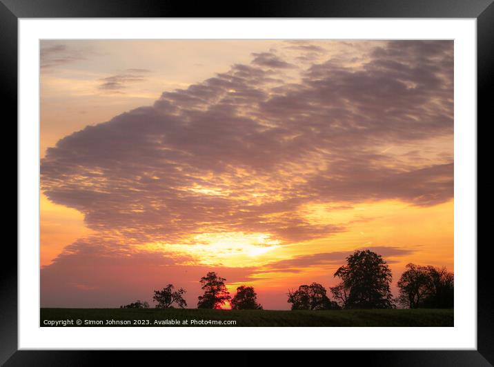 Cotswold sunrise Framed Mounted Print by Simon Johnson