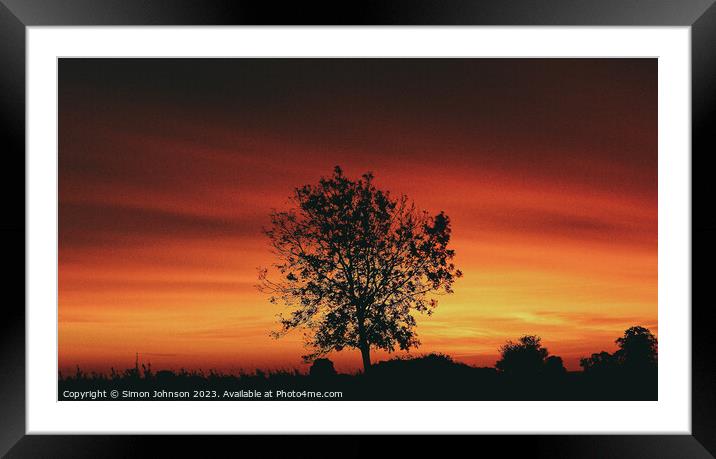 Sky sun Framed Mounted Print by Simon Johnson