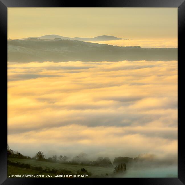 Cloud inversion  Framed Print by Simon Johnson