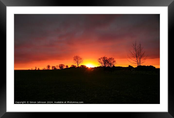 Sky sun Framed Mounted Print by Simon Johnson