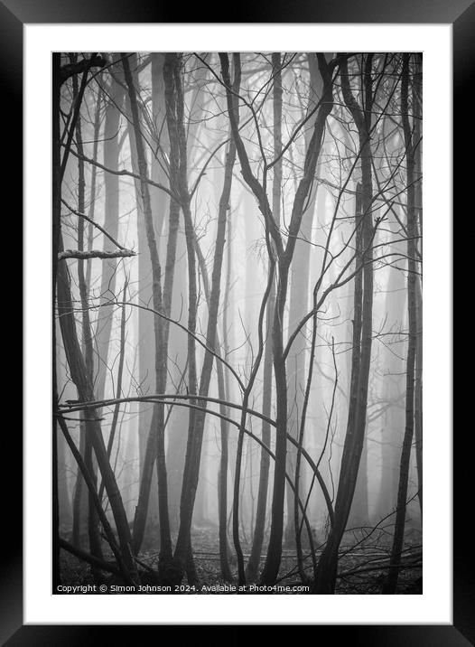 Woodland form pattern and texture Framed Mounted Print by Simon Johnson