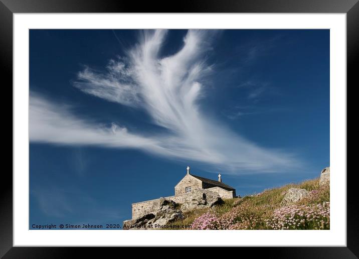 Church and Cloud Framed Mounted Print by Simon Johnson