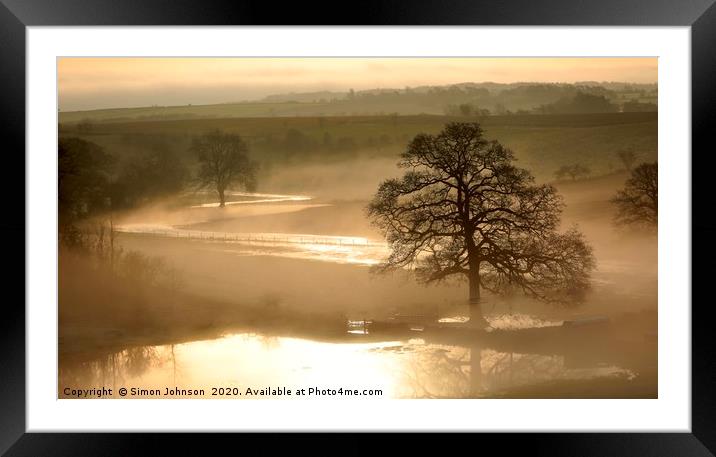 Flood water Framed Mounted Print by Simon Johnson