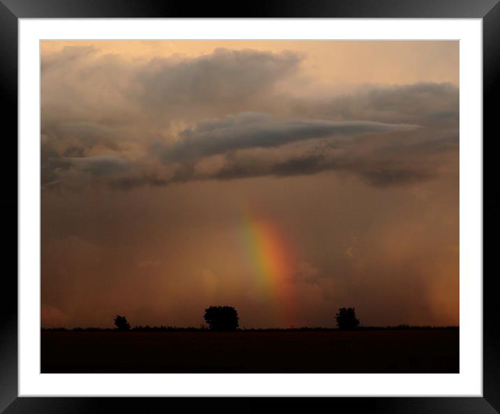 Cotswold rainbow Framed Mounted Print by Simon Johnson