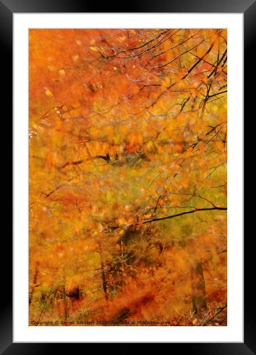 Impressionist image of Broadway Woods Framed Mounted Print by Simon Johnson