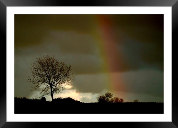 Cotswold rainbow Framed Mounted Print by Simon Johnson