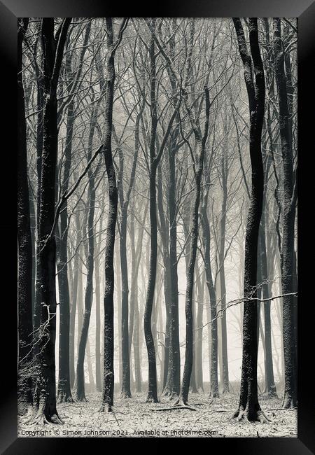 Winter treescape Framed Print by Simon Johnson