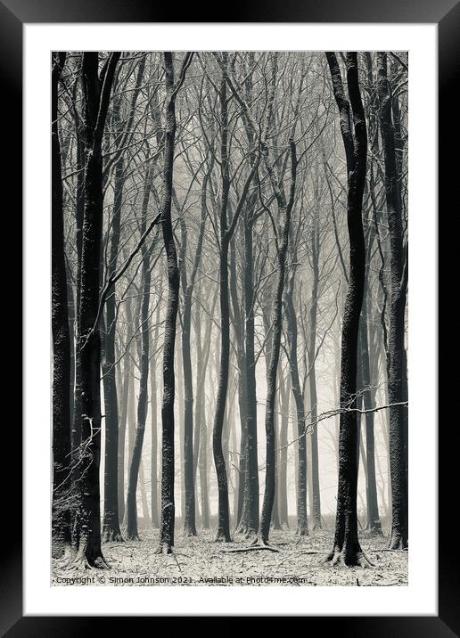 Winter treescape Framed Mounted Print by Simon Johnson