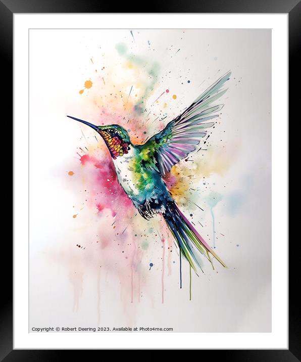 Hovering Beauty Framed Mounted Print by Robert Deering
