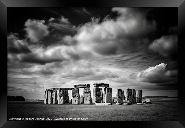 Stonehenge Revisited Framed Print by Robert Deering