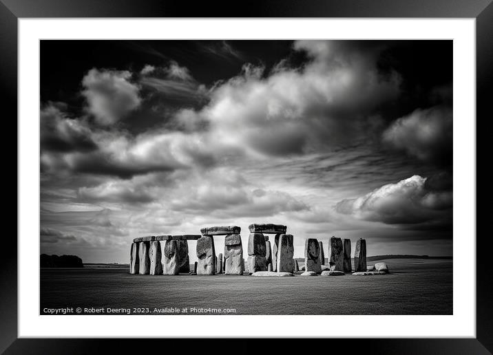 Stonehenge Revisited Framed Mounted Print by Robert Deering