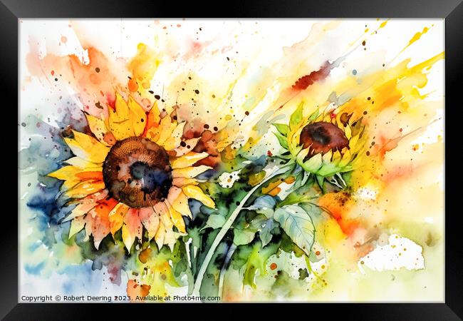 Sunflowers Framed Print by Robert Deering