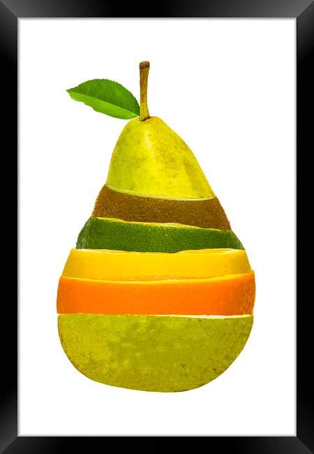 Multi Pear Framed Print by Robert Deering