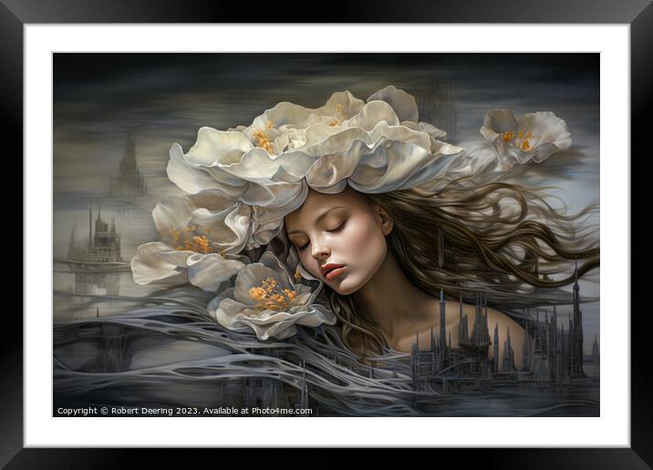 Serene Beauty In A Surreal Landscape Framed Mounted Print by Robert Deering