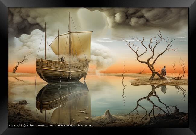 Reflections of an Apocalypse Framed Print by Robert Deering