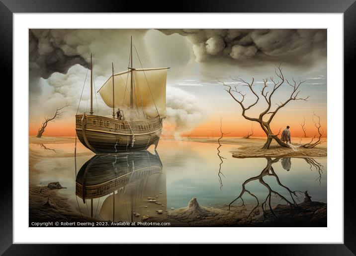 Reflections of an Apocalypse Framed Mounted Print by Robert Deering
