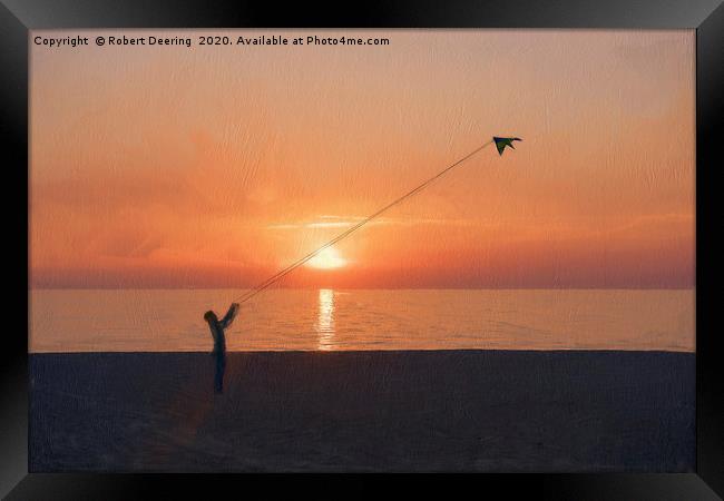 Lets Go Fly A Kite Framed Print by Robert Deering